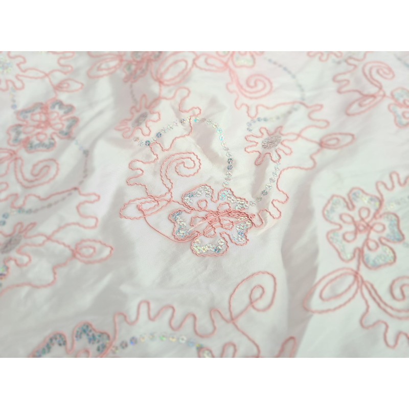 Tafta Glamour Satinée roz-1m