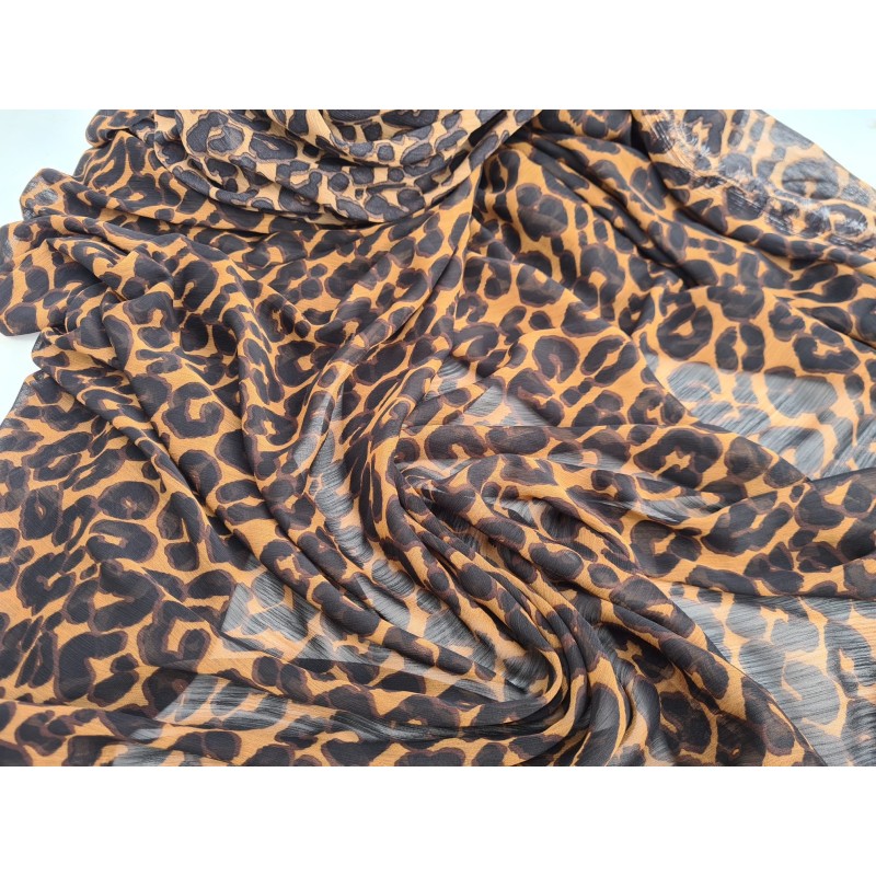 Voal maro animal print-1m