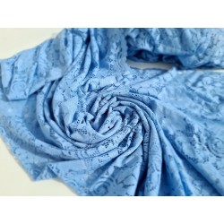 Dantelă Romantic Lace elastica bleu-1m