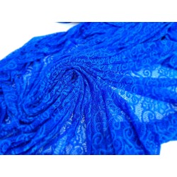 Dantelă Luxury Bloom elastica albastra-1m
