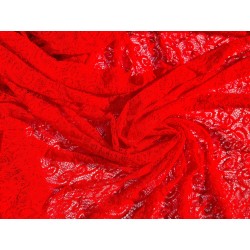 Dantelă Luxury Bloom elastica rosie-1m