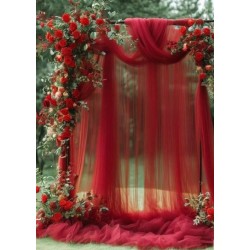 Voal Crystal rosu-1m