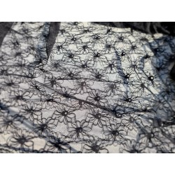 Dantelă Floral Chic elastica neagra-1m